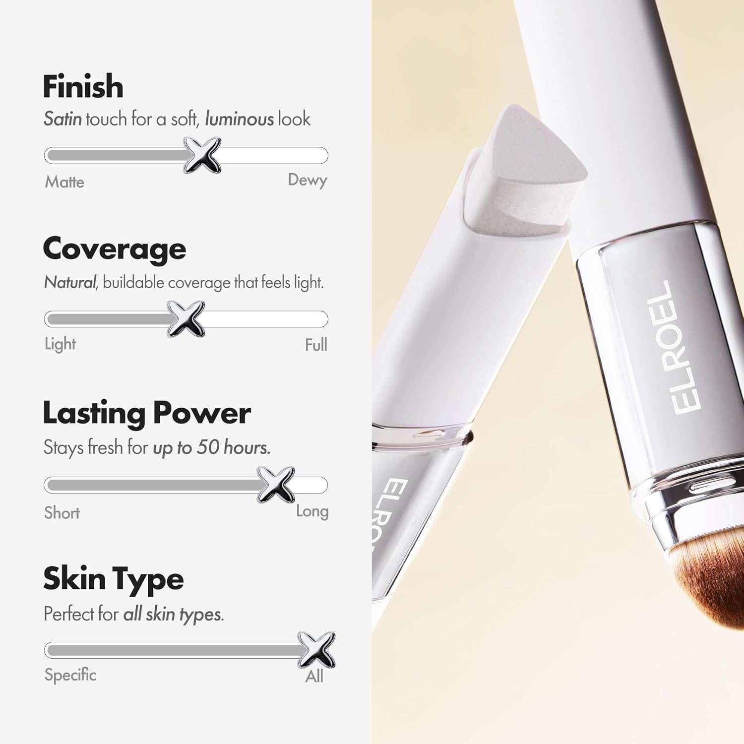 ELROEL Blanc Cover Cream Stick Foundation #Medium 13g - Image 9