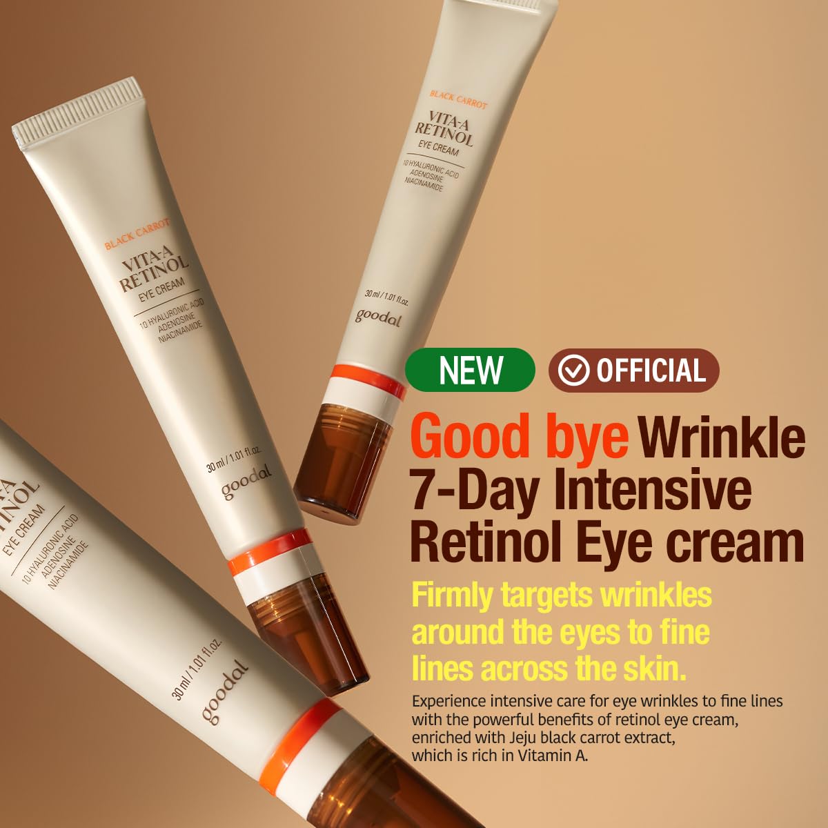 GOODAL Black Carrot Vita-A Retinol Eye Cream 30ml - Image 2