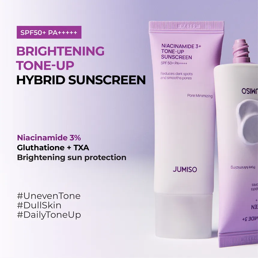 JUMISO Niacinamide 3+ Tone-Up Sunscreen SPF50+ PA++++ 40ml - Image 2