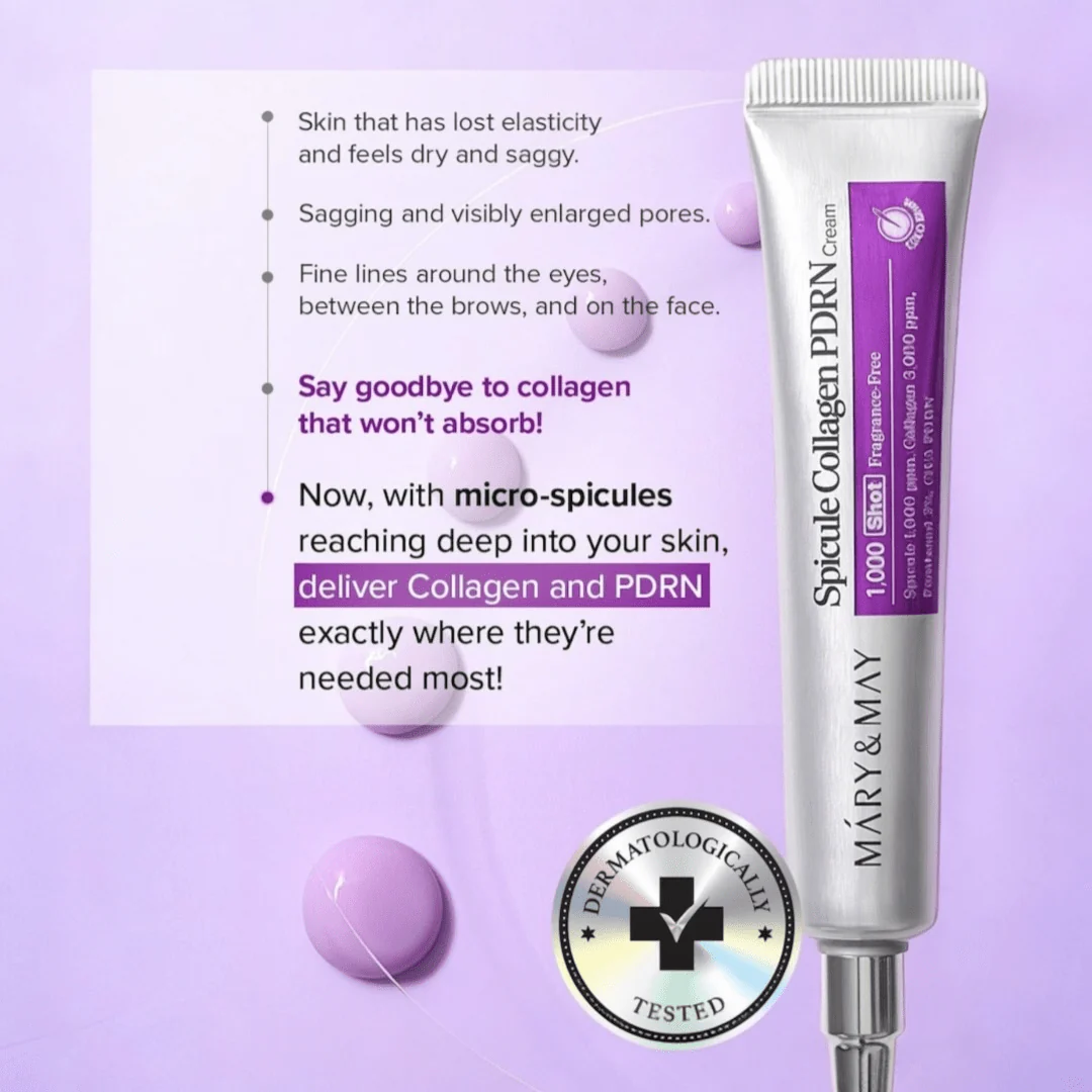 MARY & MAY Spicule Collagen PDRN Cream 15g - Image 4