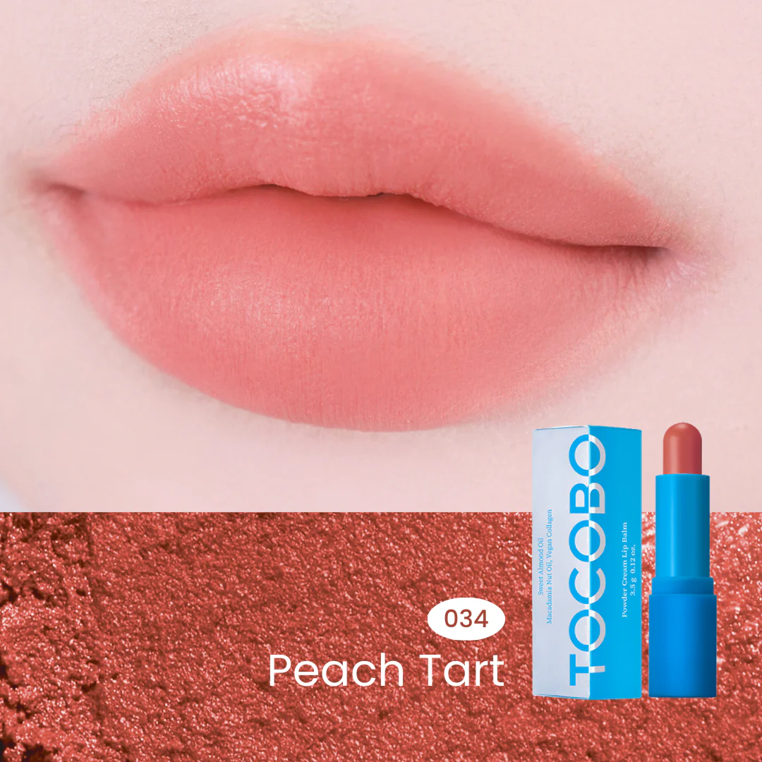TOCOBO Powder Cream Lip Balm 034 Peach Tart - Image 2