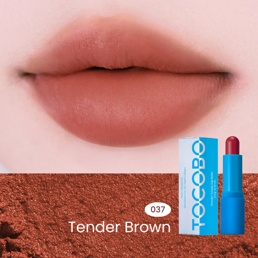 TOCOBO Powder Cream Lip Balm 037 Tender Brown - Image 2