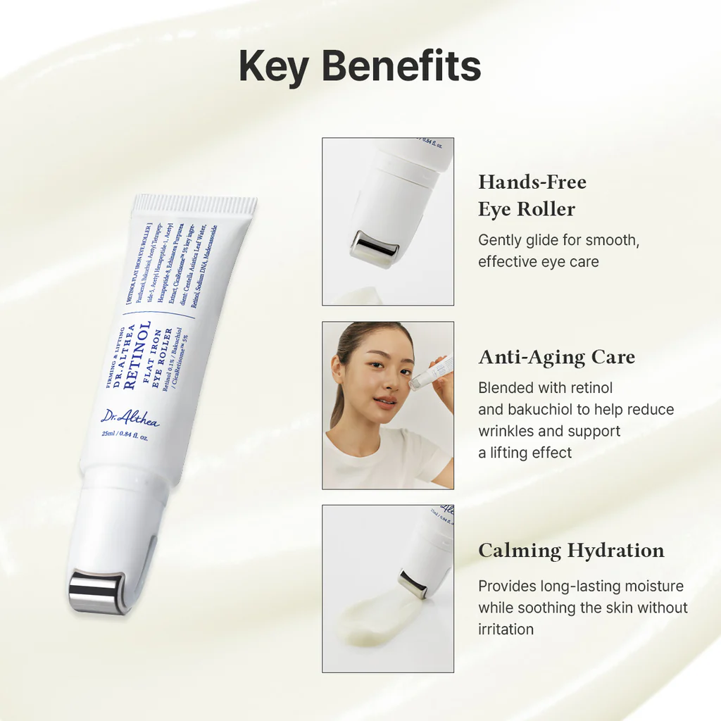 DR.ALTHEA Firming & Lifting Retinol Flat Iron Eye Roller 25ml - Image 3