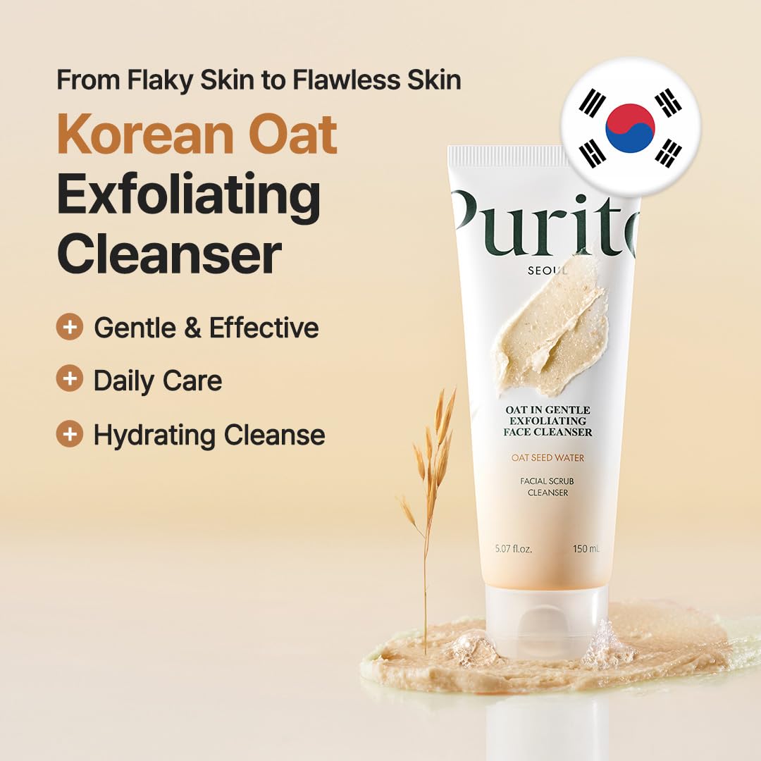 PURITO SEOUL Oat In Gentle Exfoliating Face Cleanser (Scrub Cleanser) 150ml - Image 3