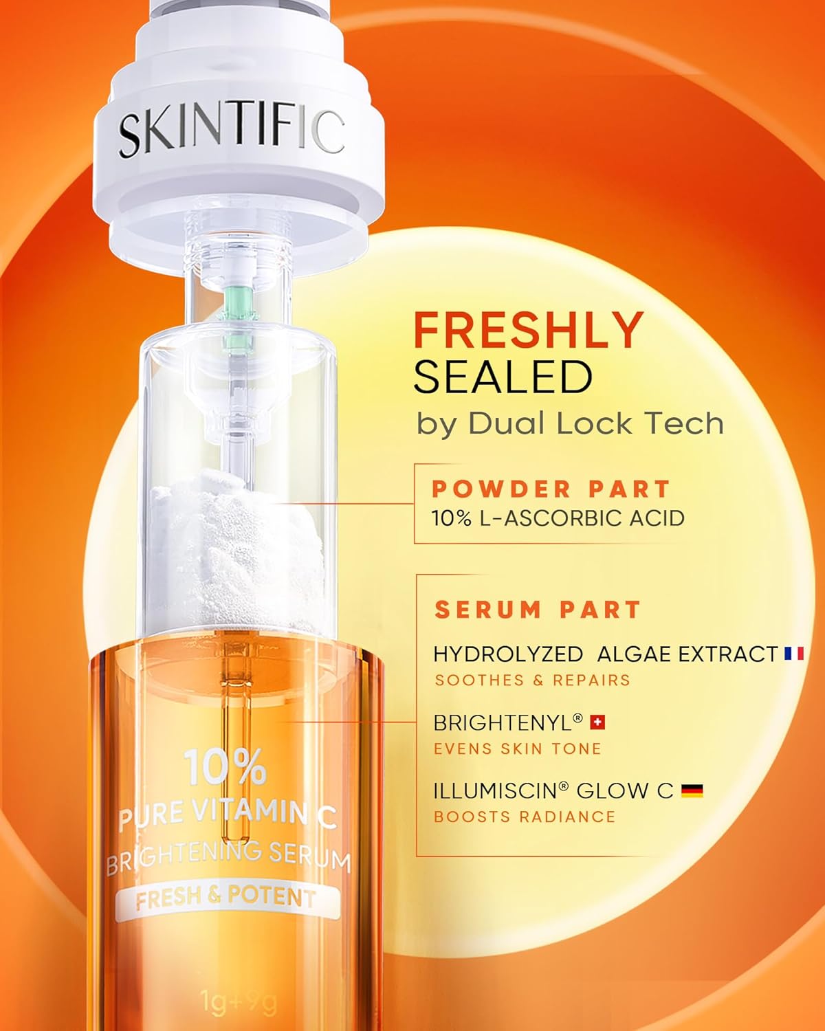 SKINTIFIC Vitamin C Brightening Serum 1+1 Fresh & Potent - Image 3