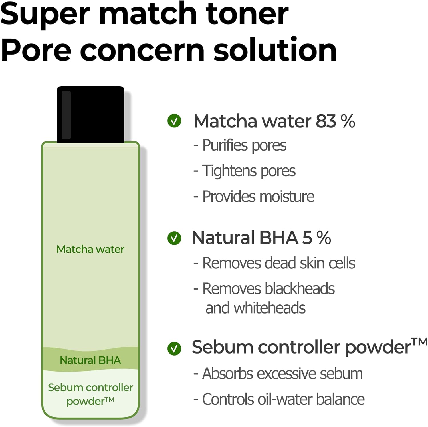 SOME BY MI Super Matcha Pore Tightening Toner 150ml - Image 4
