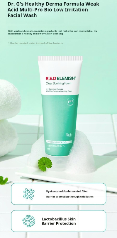 DR.G pH Cleansing R.E.D Blemish Clear Soothing Foam 150ml - Image 5