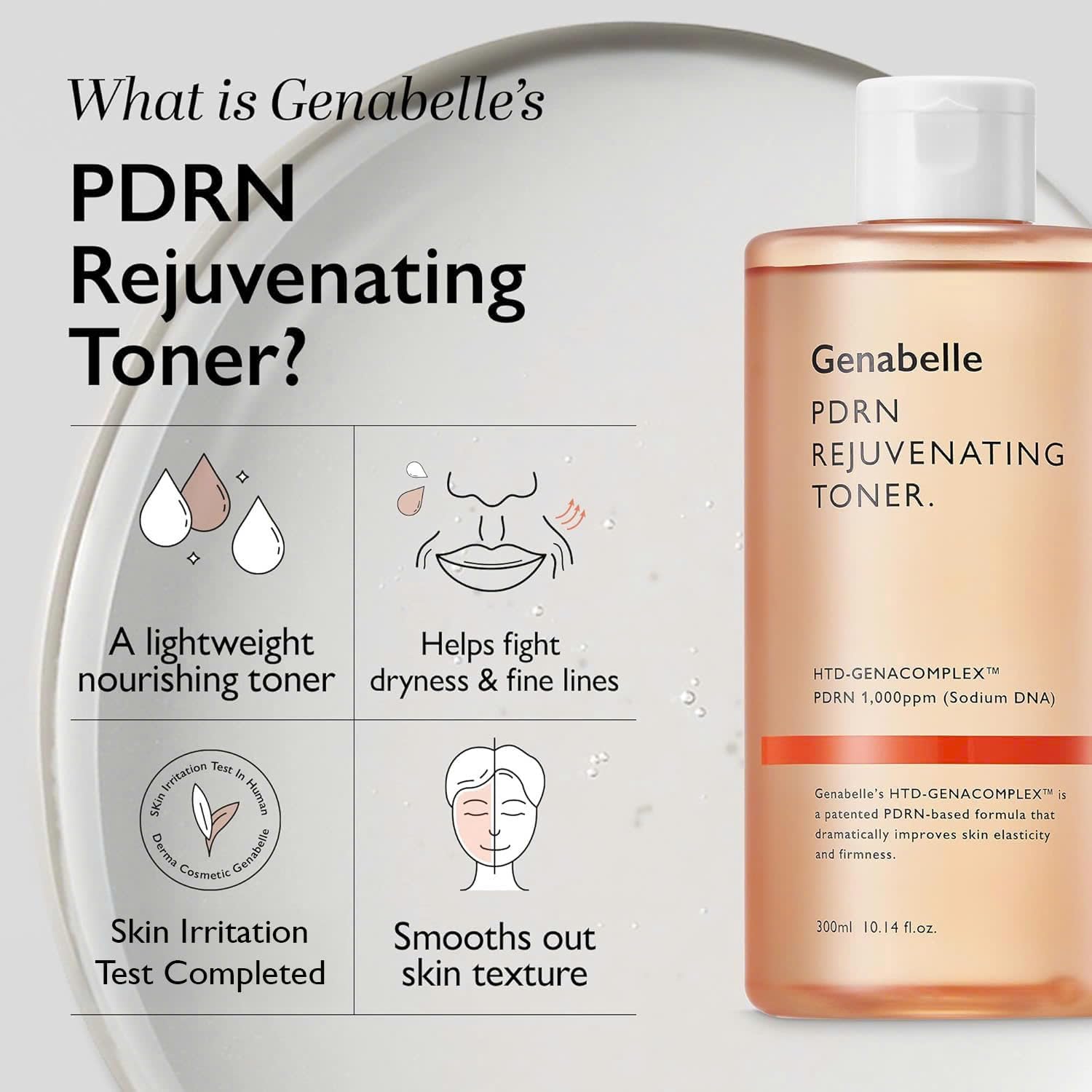 GENABELLE PDRN Rejuvenating Toner 300ml - Image 5