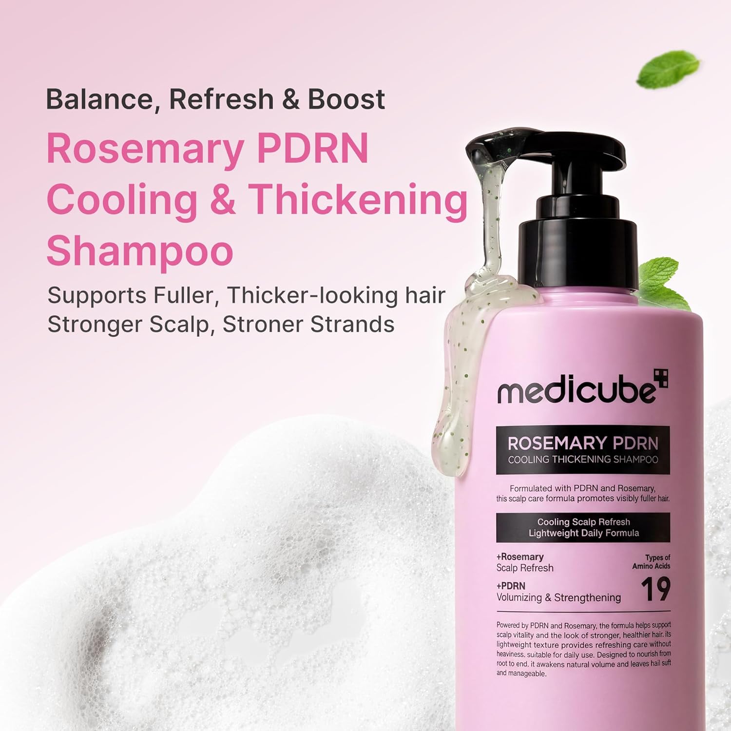 MEDICUBE Rosemary PDRN Cooling Thickening Shampoo 400ml - Image 2