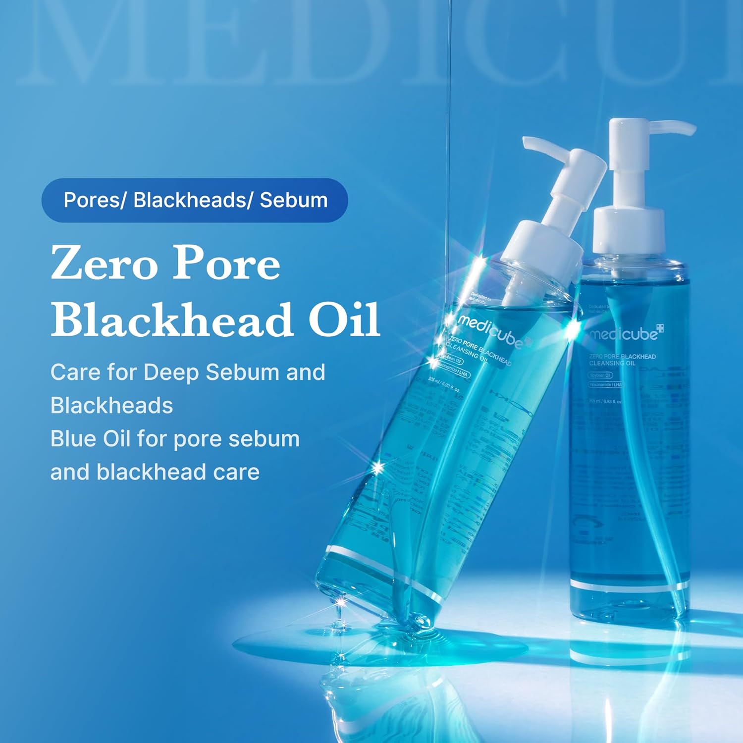 MEDICUBE Zero Pore Blackhead Cleansing Oil 205ml - Image 3