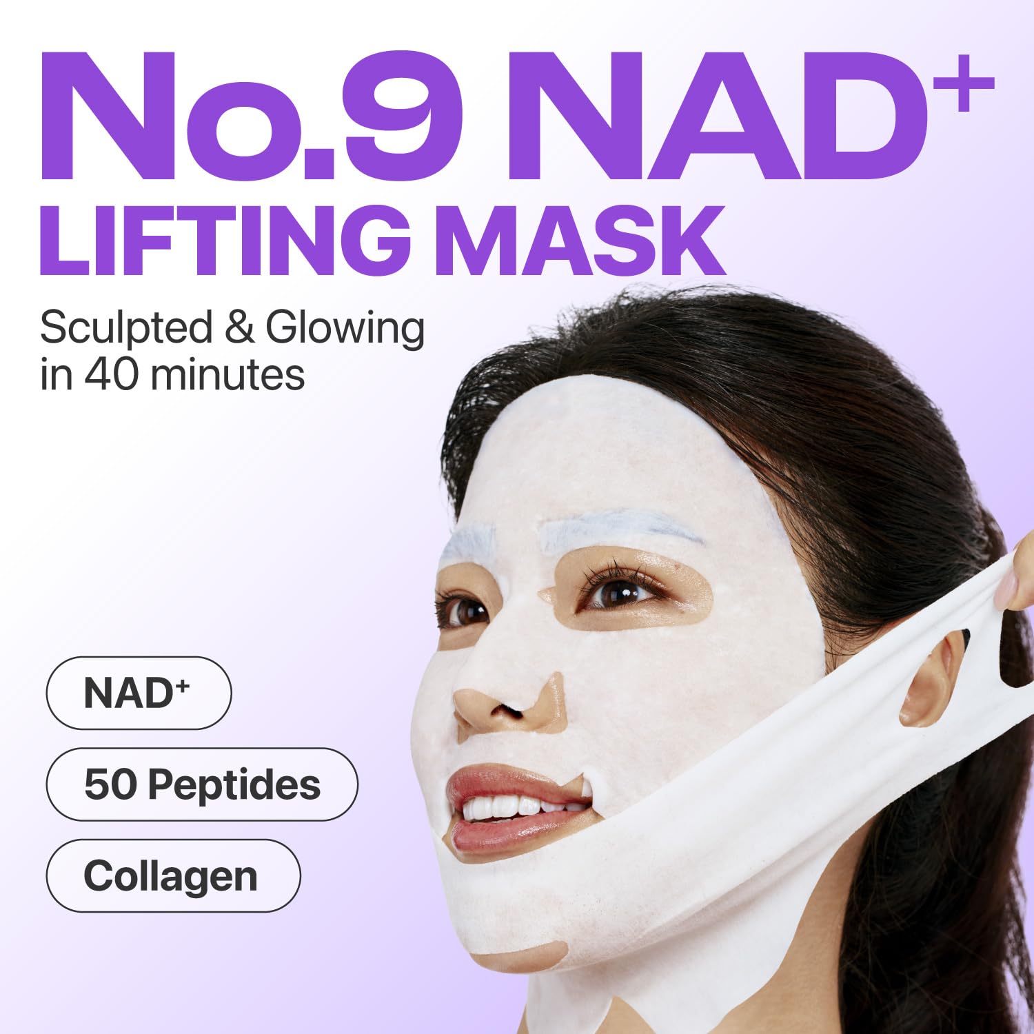 NUMBUZIN No.9 NAD Bio Lifting Full Cover Facial Mask Box (4EA) +GWP - Image 2