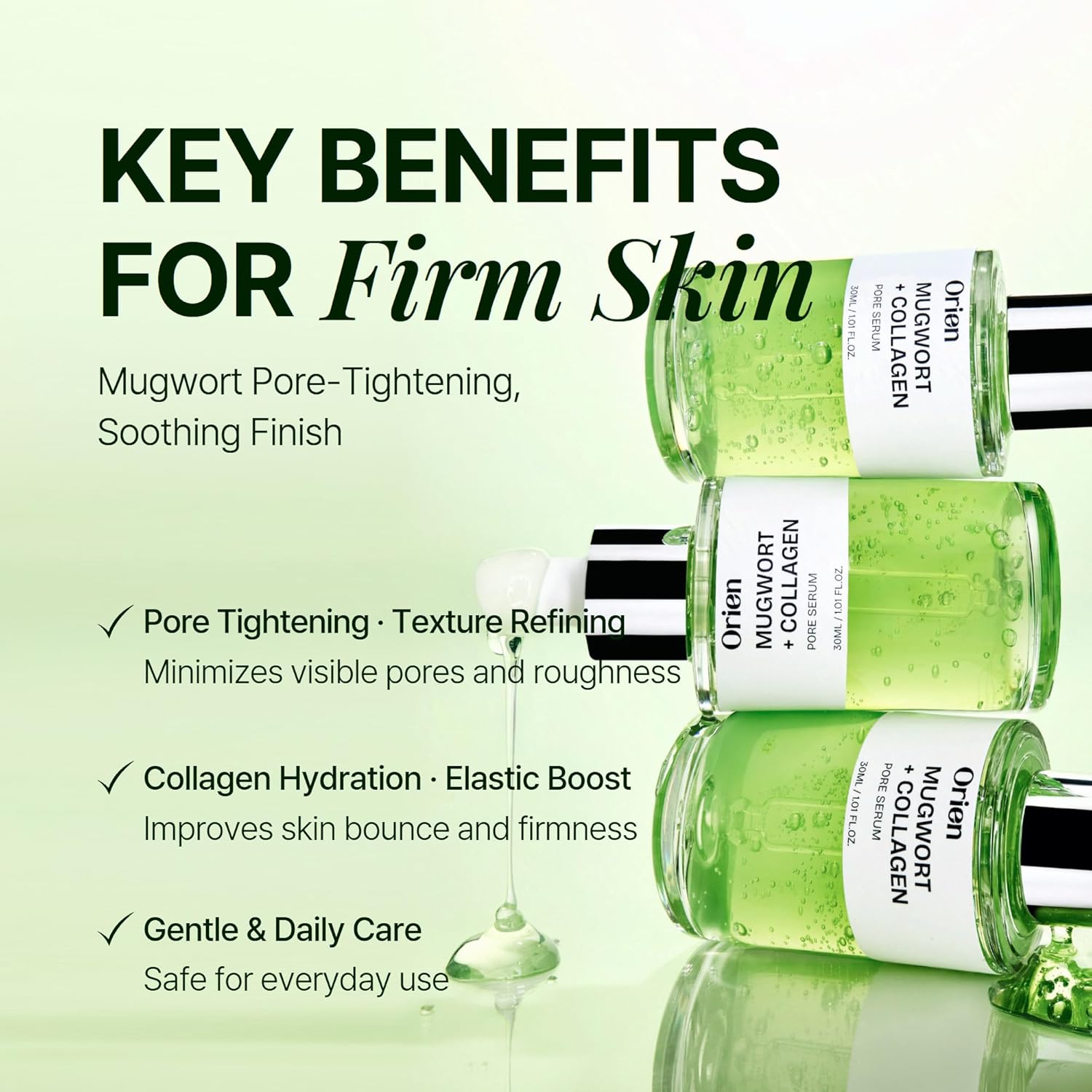 ORIEN Mugwort + Collagen Pore Serum 30ml - Image 3