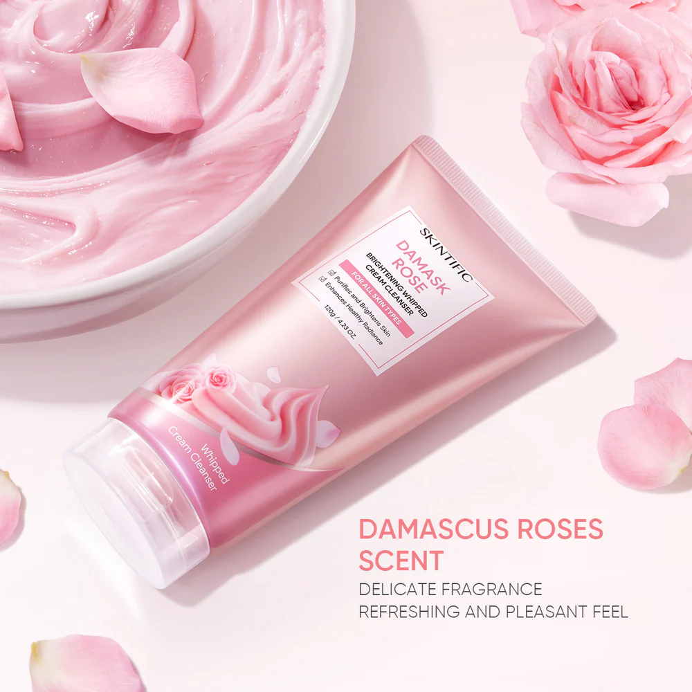 SKINTIFIC Damask Rose Brightening Whipped Cream Cleanser 120ml - Image 6