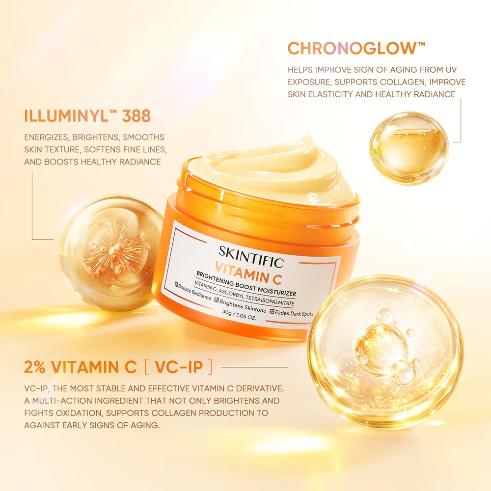 SKINTIFIC Vitamin C Brightening Boost Moisturizer 30g - Image 6