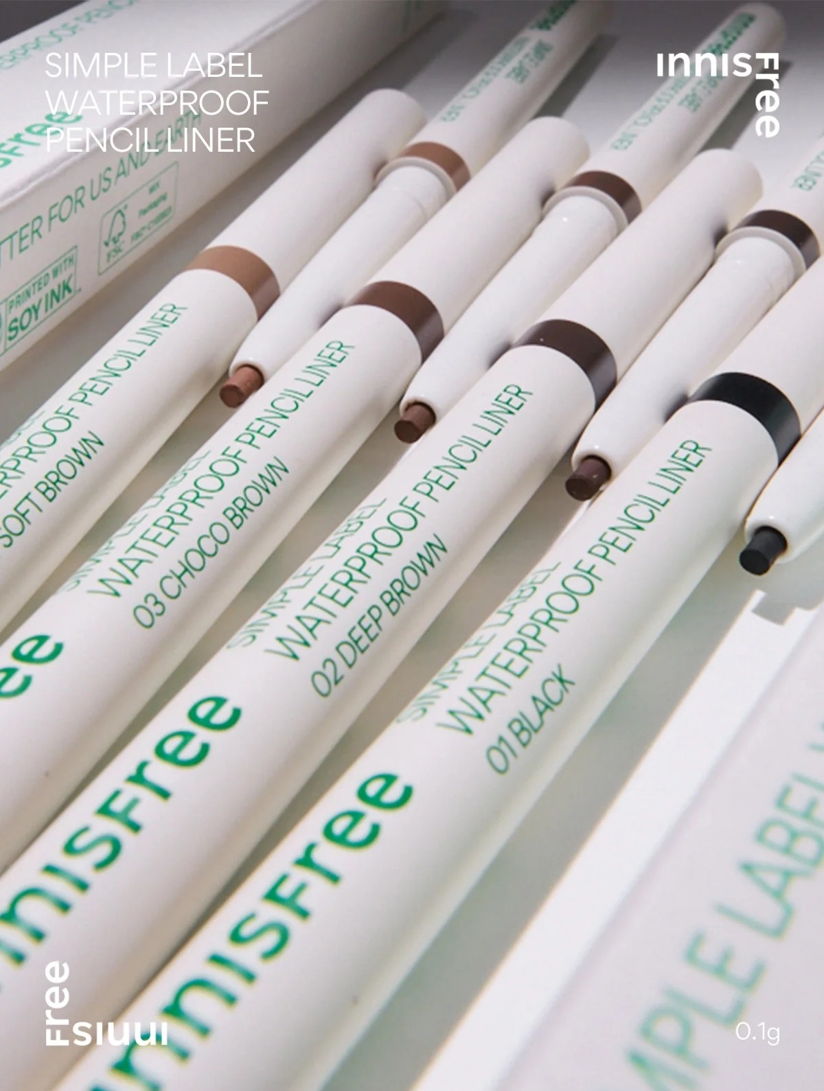 INNISFREE Simple Label Waterproof Pencil Liner #01 Black - Image 2