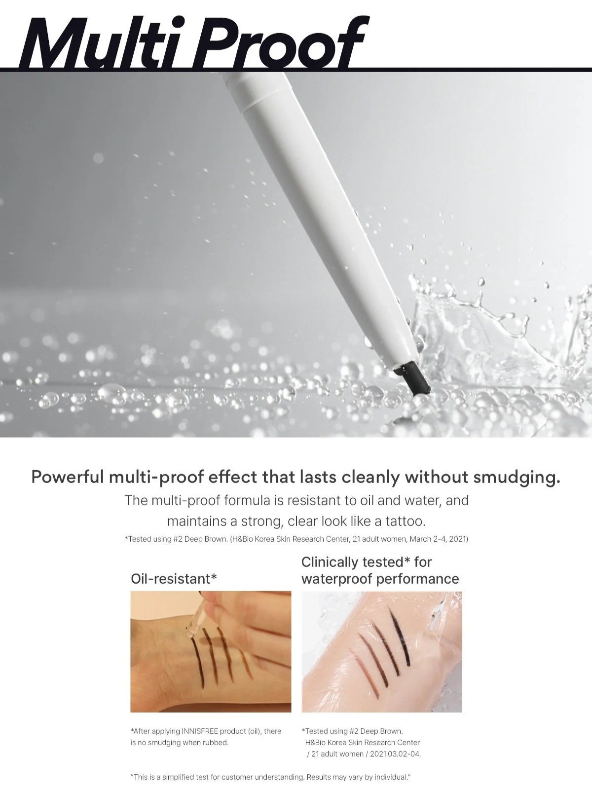 INNISFREE Simple Label Waterproof Pencil Liner #01 Black - Image 4