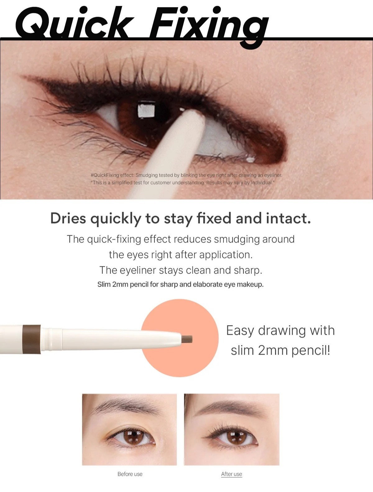 INNISFREE Simple Label Waterproof Pencil Liner #01 Black - Image 5