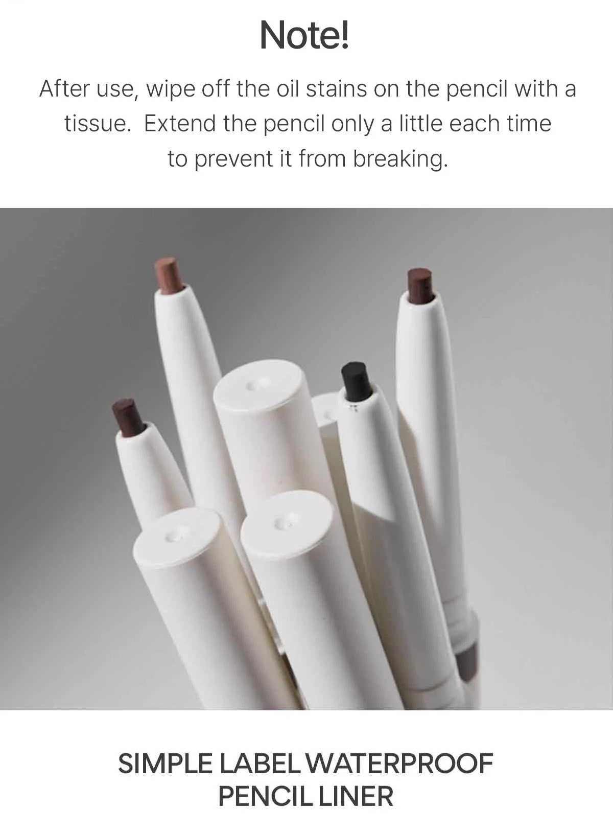 INNISFREE Simple Label Waterproof Pencil Liner #01 Black - Image 7