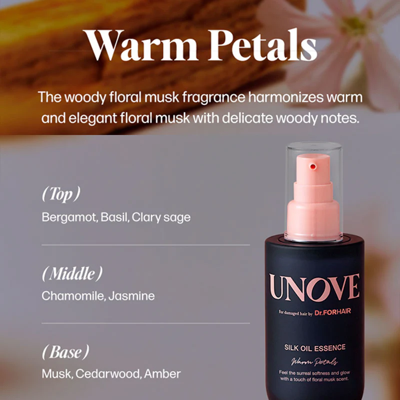 UNOVE Silk Hair Oil #Warm Petals 70ml - Image 9