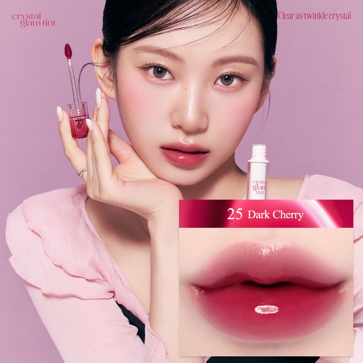 CLIO Crystal Glam Tint #25 Dark Cherry - Image 2
