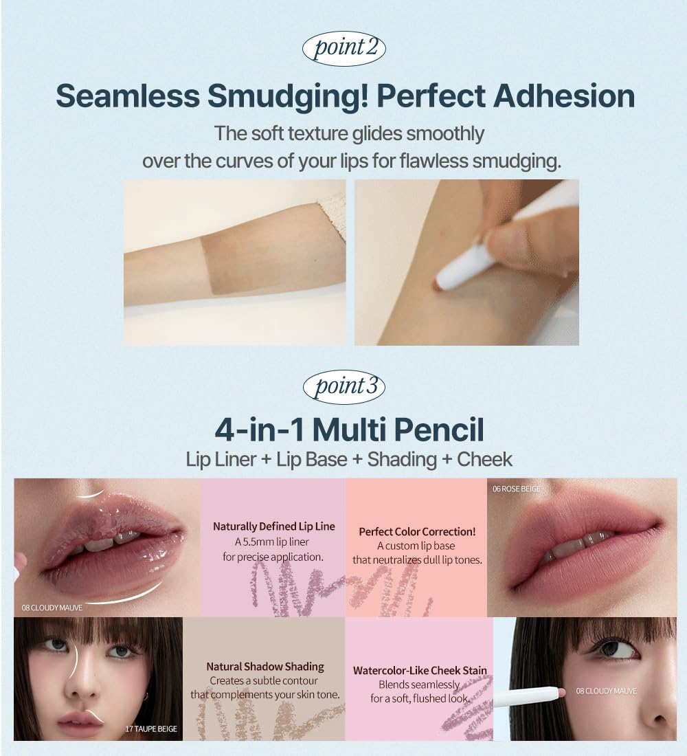 HEART PERCENT Dote On Mood Lip Pencil Over Lip Set #Ice Fairy - Image 11