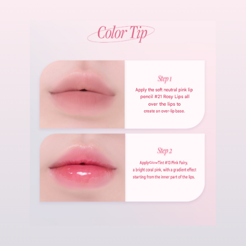 HEART PERCENT Dote On Mood Lip Pencil Over Lip Set #Ice Fairy - Image 4