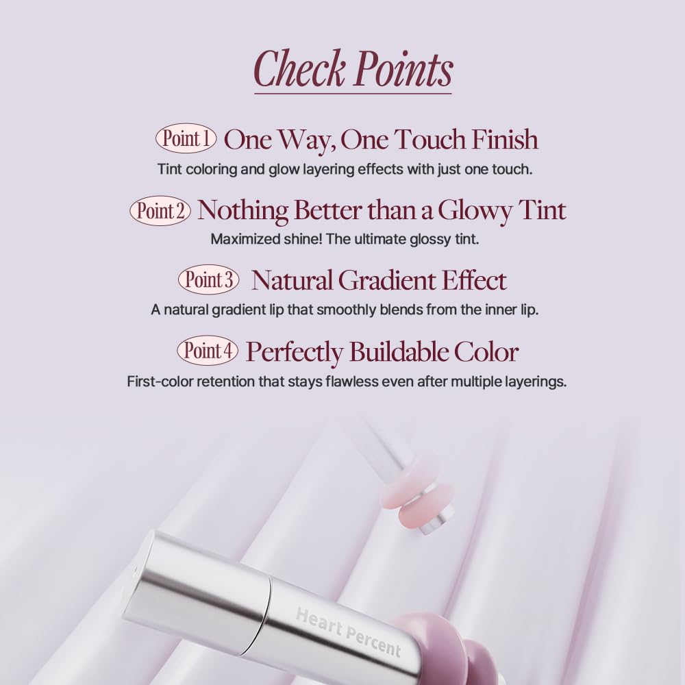 HEART PERCENT Dote On Mood One Way Glowy Tint #02 Pale Mauve - Image 2