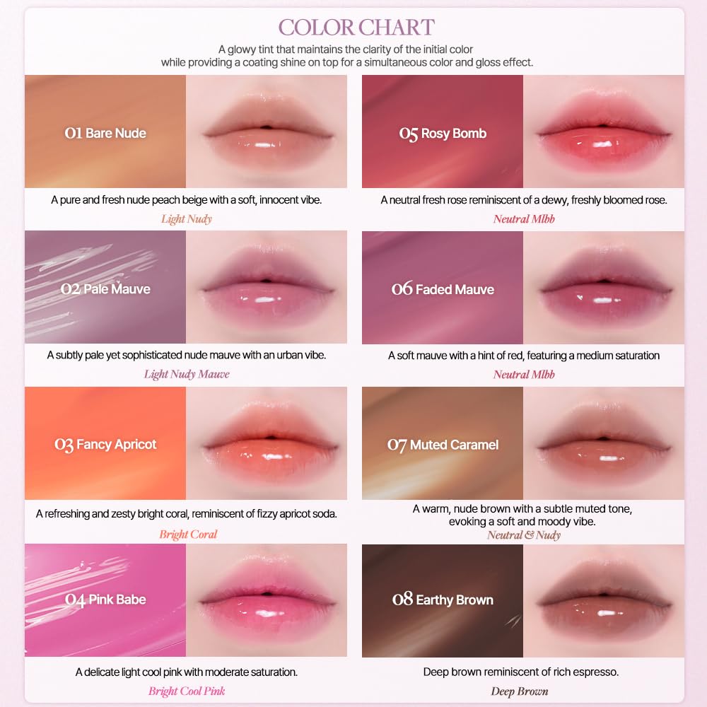 HEART PERCENT Dote On Mood One Way Glowy Tint #02 Pale Mauve - Image 3