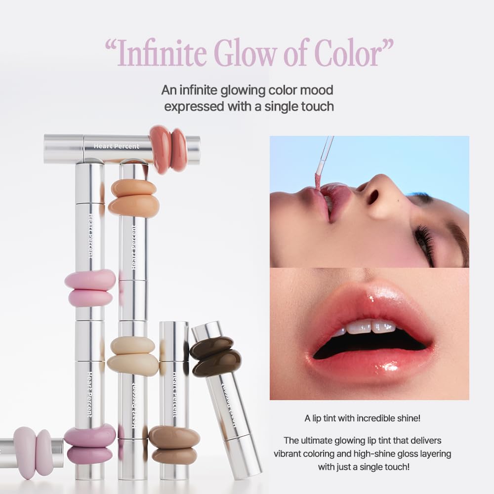 HEART PERCENT Dote On Mood One Way Glowy Tint #02 Pale Mauve - Image 9