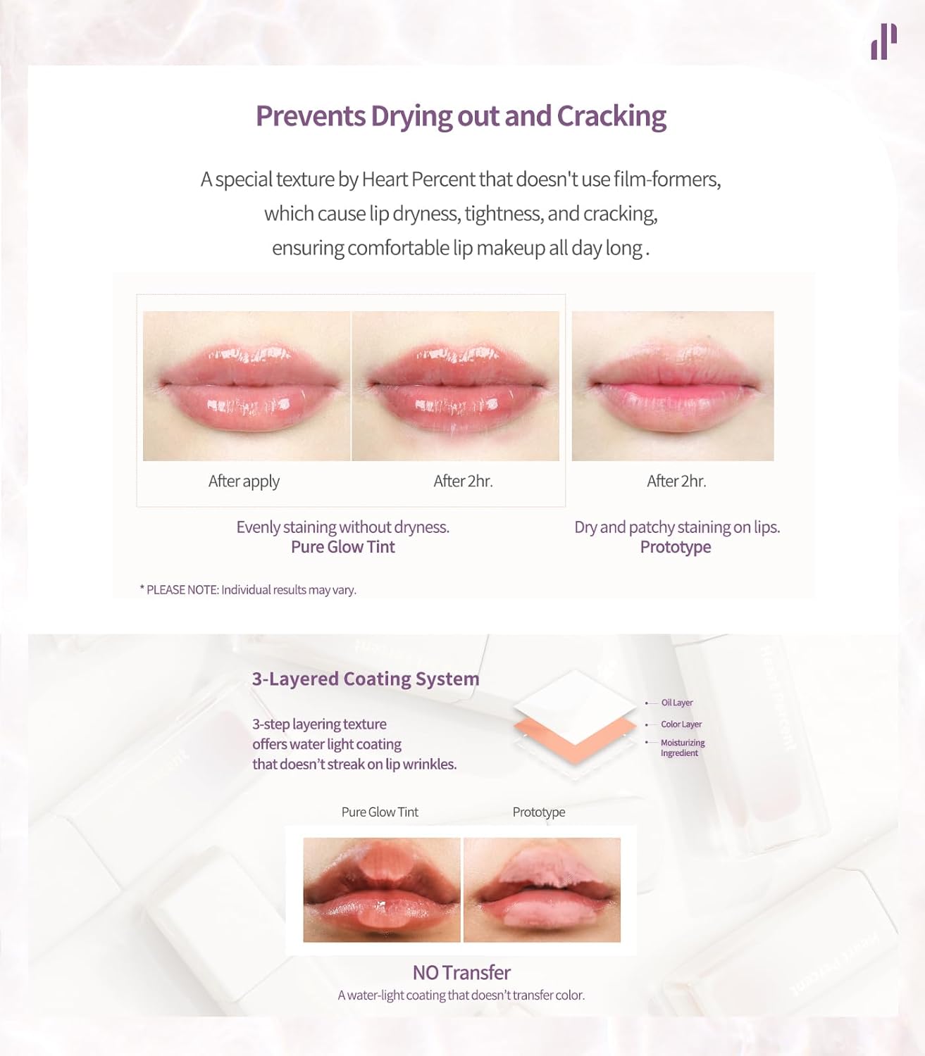 HEART PERCENT Dote On Mood Pure Glow Tint #13 Bare Lips - Image 8