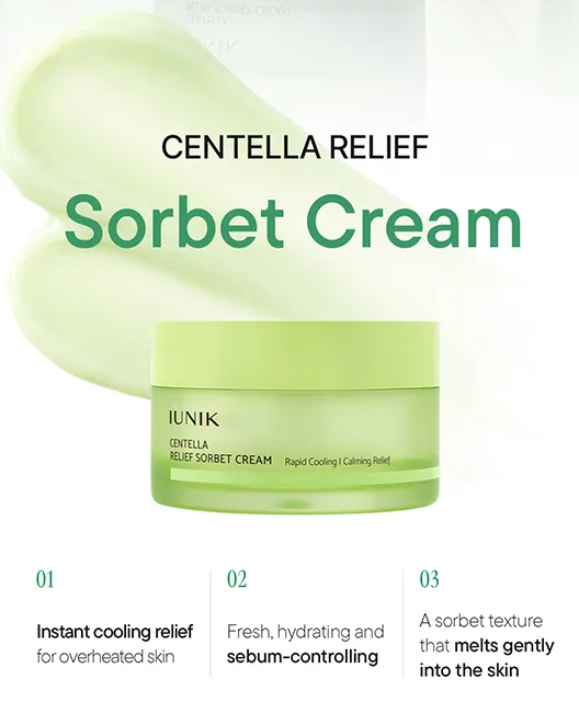 IUNIK Centella Relief Sorbet Cream 50ml - Image 3