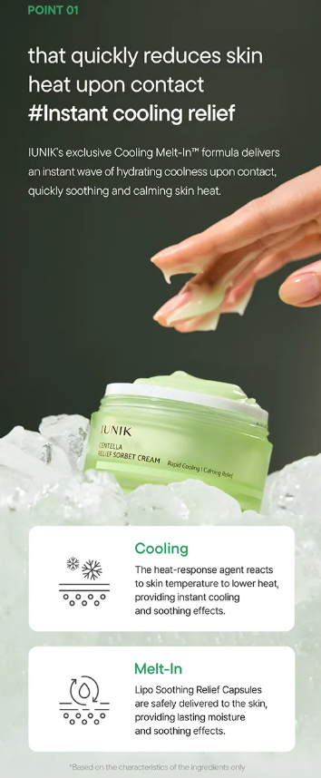IUNIK Centella Relief Sorbet Cream 50ml - Image 5