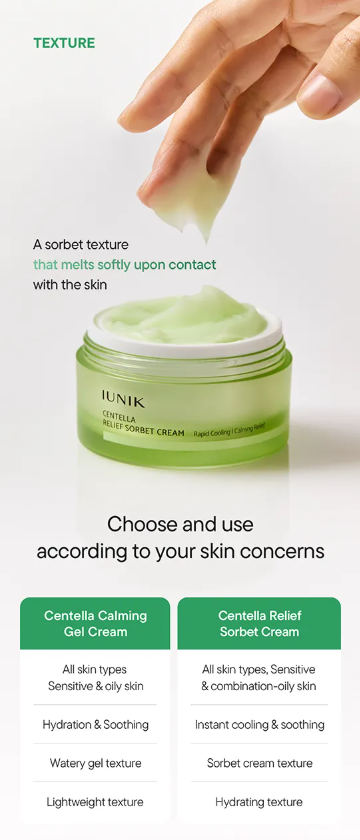 IUNIK Centella Relief Sorbet Cream 50ml - Image 10