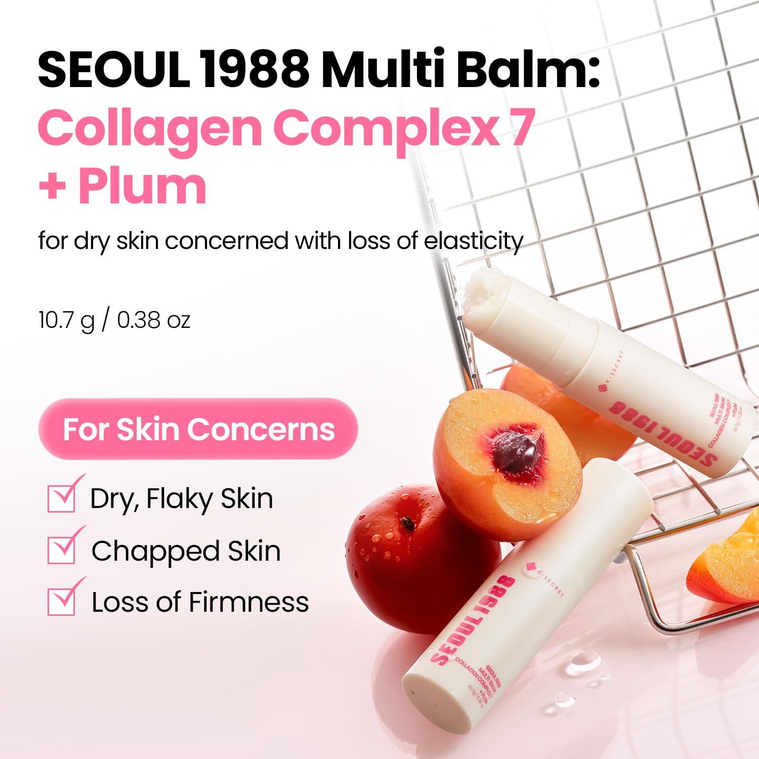 K-SECRET Seoul 1988 Multi balm: Collagen Complex 7 + Plum 10.7g - Image 2