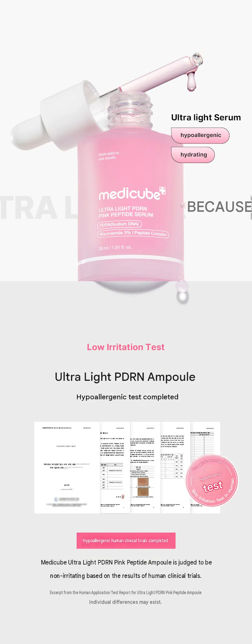 MEDICUBE Ultra Light PDRN Pink Peptide Serum 30ml - Image 12
