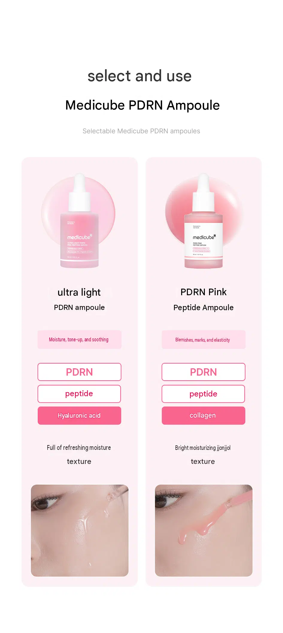 MEDICUBE Ultra Light PDRN Pink Peptide Serum 30ml - Image 3
