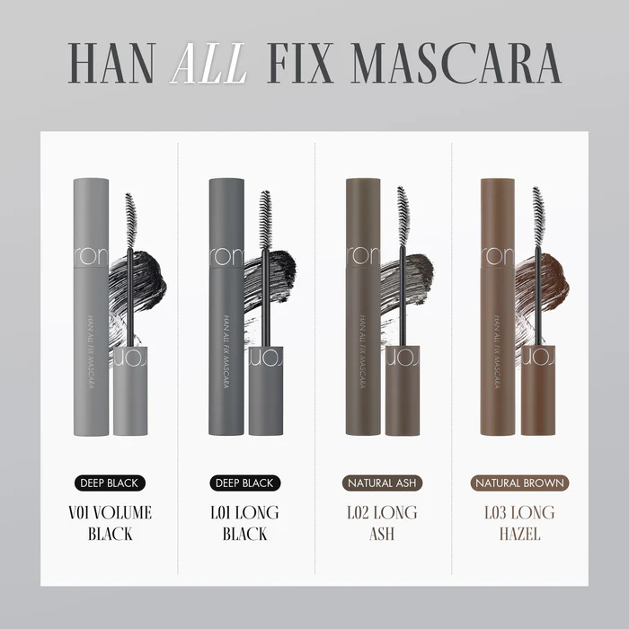 ROM&ND Han All Fix Mascara #V01 Volume Black - Image 6