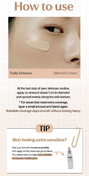 DEAR KLAIRS Daily Defense Supple Blemish Cream #Ivory Beige 40g - Image 15