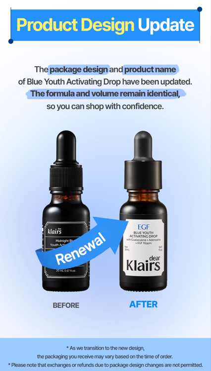 DEAR KLAIRS EGF Blue Youth Activating Drop 50ml - Image 2