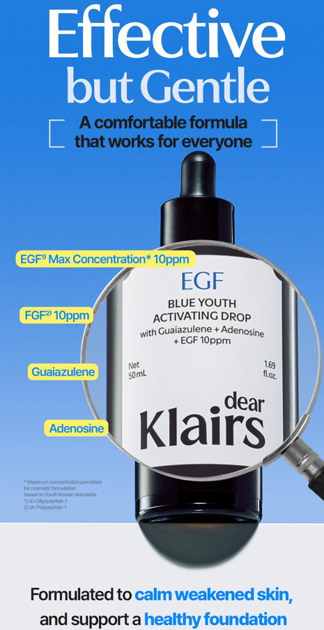 DEAR KLAIRS EGF Blue Youth Activating Drop 50ml - Image 7