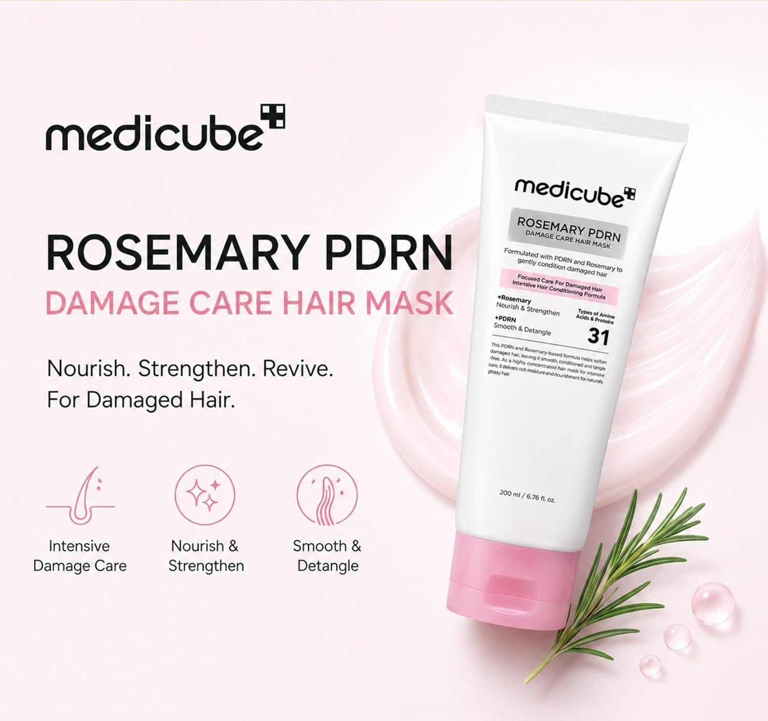 MEDICUBE Rosemary PDRN Damage Hair Mask 200ml - Image 3
