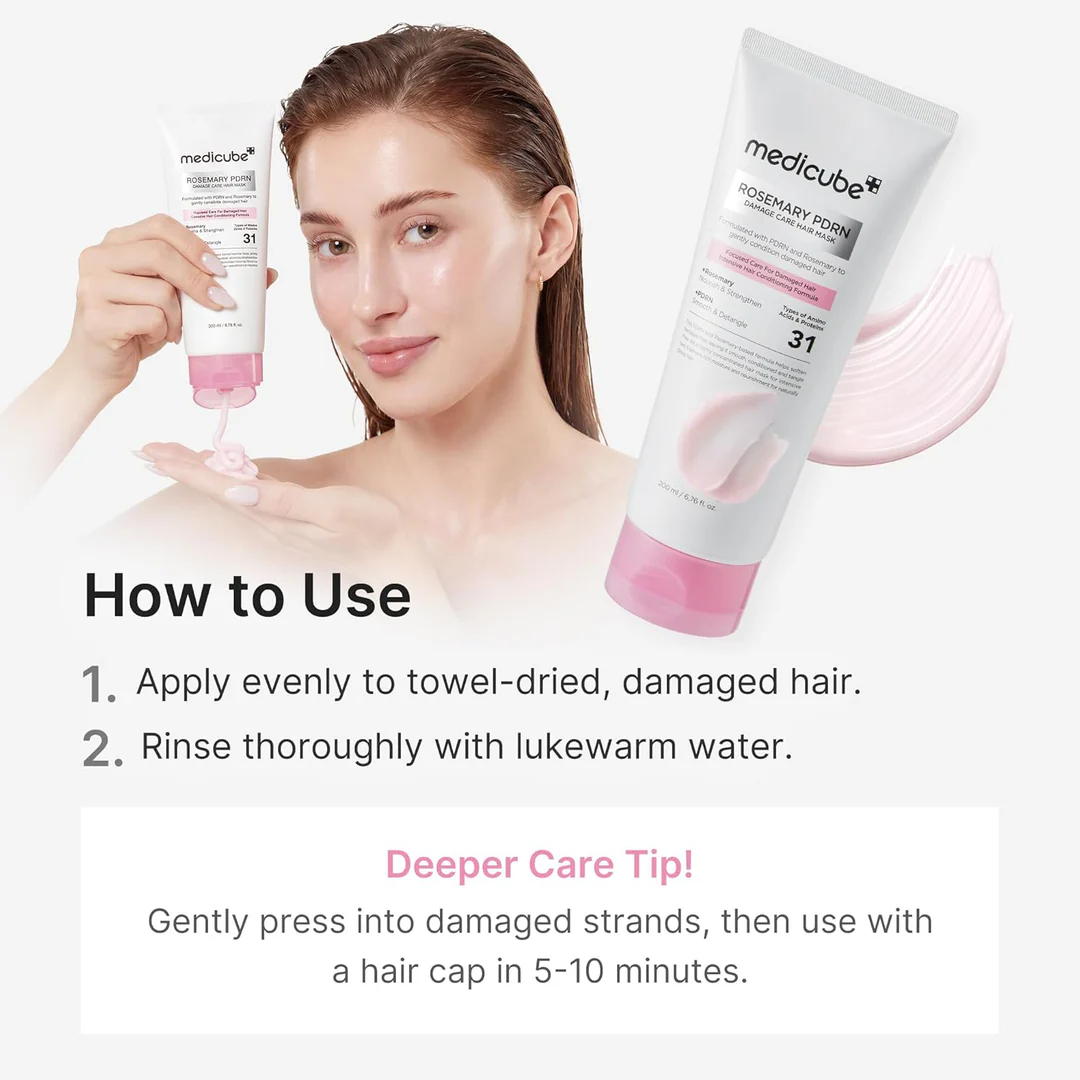 MEDICUBE Rosemary PDRN Damage Hair Mask 200ml - Image 5