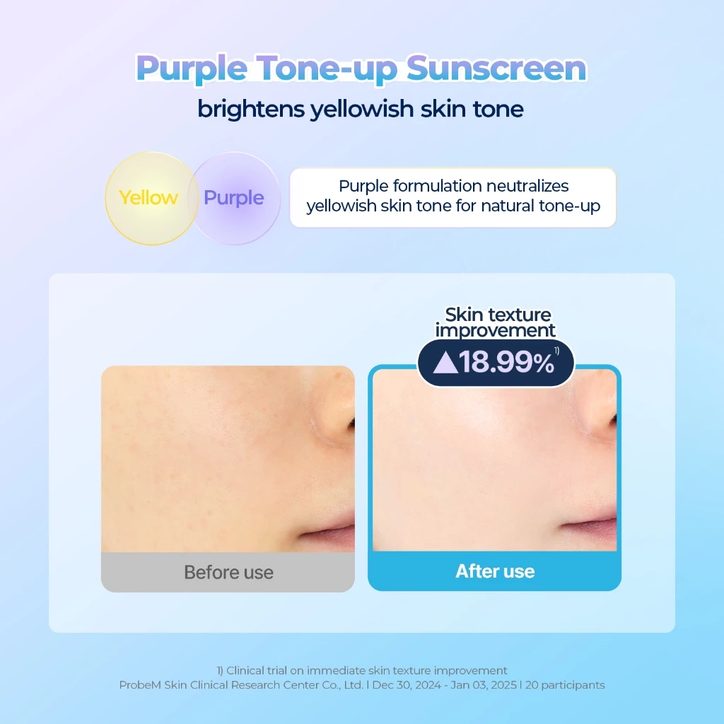 TORRIDEN Dive-In Tone Up Sun Cream Purple 60ml - Image 5