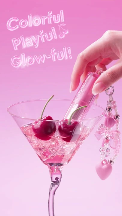 GLAD2GLOW Glowy Tint 3 In 1 Lip Balm #03 Red Velvet Latte - Image 3