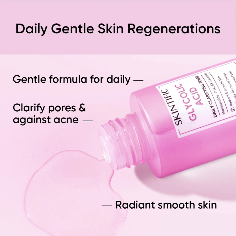 SKINTIFIC Glycolic Acid Daily Clarifying Toner 80ml - Image 2