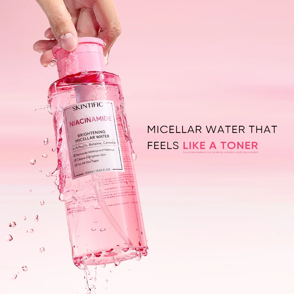 SKINTIFIC Niacinamide Brightening Micellar Water 400ml - Image 8