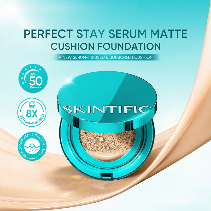 SKINTIFIC Perfect Stay Serum Matte Cushion Foundation #3NC Petal - Image 2