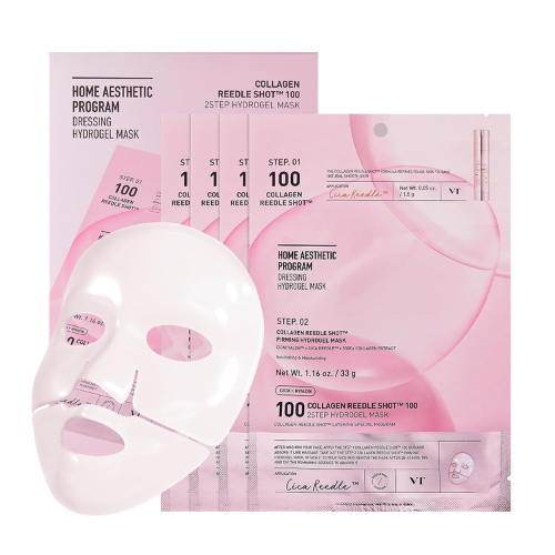 VT Collagen Reedle Shot 100 2 Step Hydrogel Mask Box [4ea]