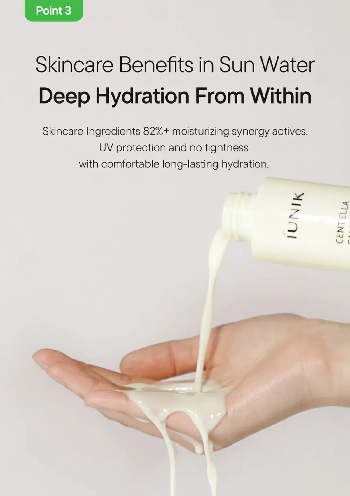 IUNIK Centella Calming Daily Sun Water 120ml - Image 11