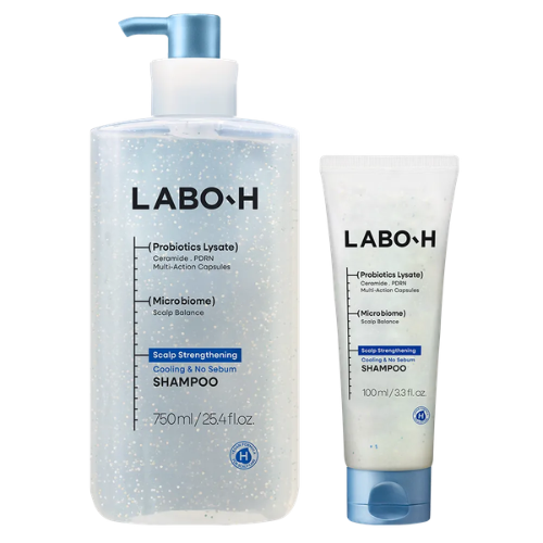 LABO-H Scalp Strengthening Cooling & No Sebum Shampoo [750ml + 100ml]